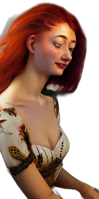 dress, jewelry, face, robot, photorealistic, 3d render, fantasy art, concept art transparent PNG cut-out