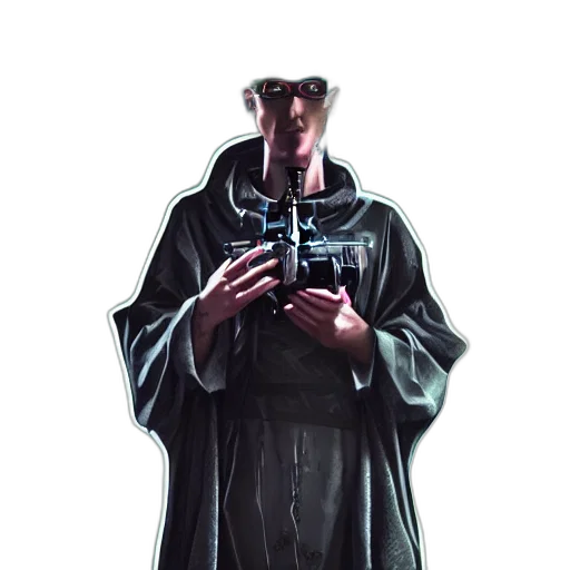 jacket, staff, face, mask transparent PNG cut-out