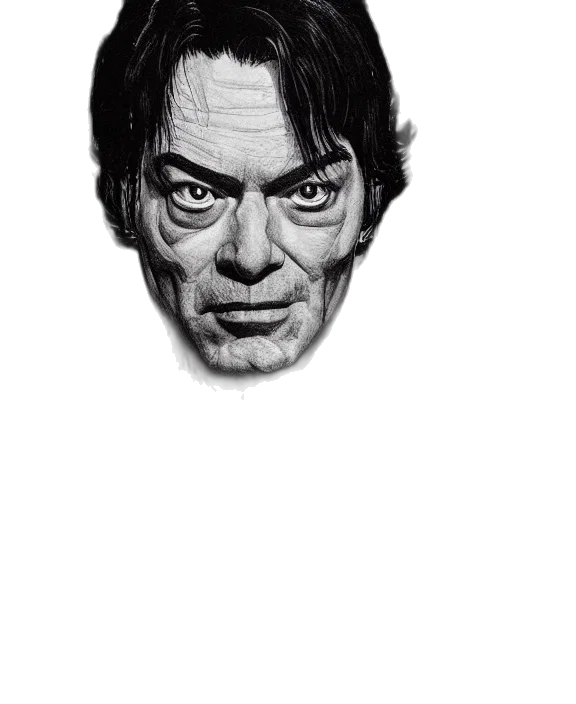 face, mask, creature, animal, photorealistic, comic book art, pencil sketch, cartoon transparent PNG cut-out
