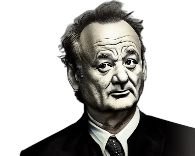 face, staff, cartoon, photorealistic, concept art, comic book art, bill, murray transparent PNG cut-out