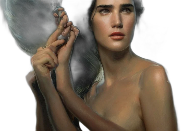 jewelry, hair, face, dress transparent PNG cut-out