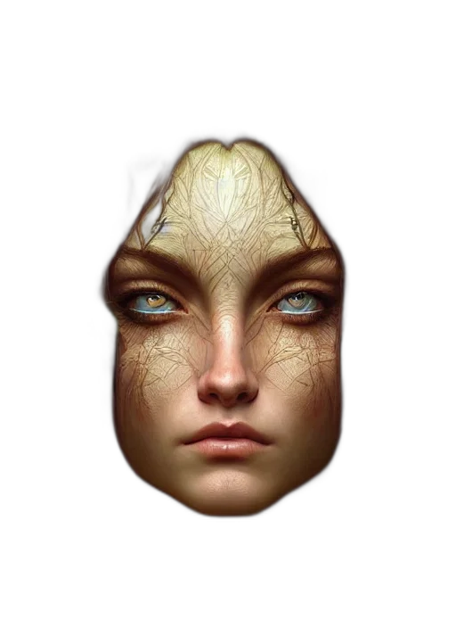 face, mask, crown, jewelry transparent PNG cut-out