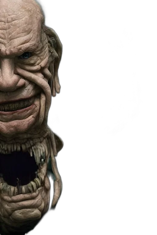 face, mask, creature, 3d render transparent PNG cut-out