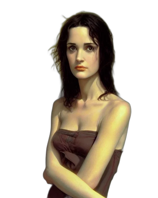dress, face, jewelry, robot, photorealistic, oil painting, concept art, pixel art transparent PNG cut-out