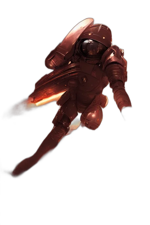 robot, weapon, staff, creature, concept art, fantasy art, 3d render, comic book art transparent PNG cut-out