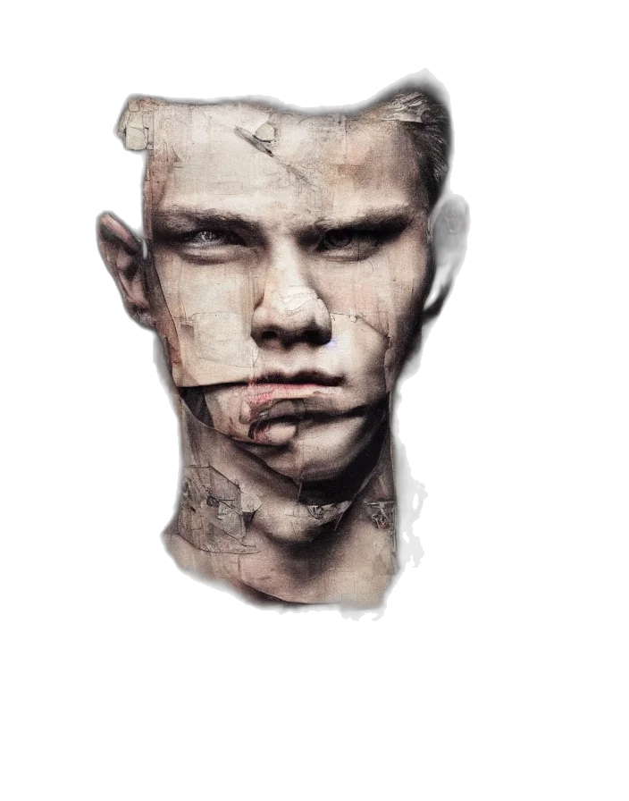 face, mask, creature, jacket transparent PNG cut-out
