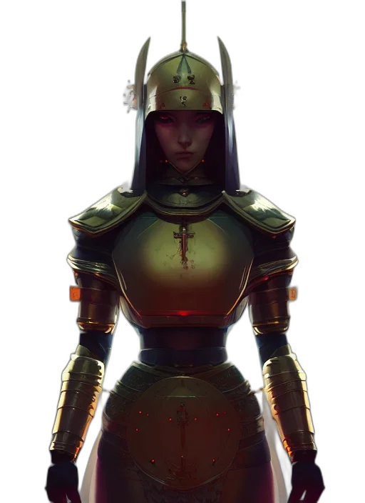 robot, sword, staff, crown, concept art, fantasy art, 3d render, cyberpunk transparent PNG cut-out