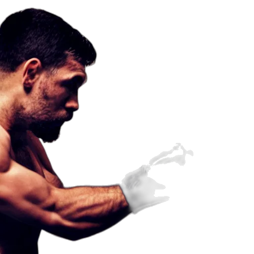 weapon, photorealistic, boxer, punching transparent PNG cut-out