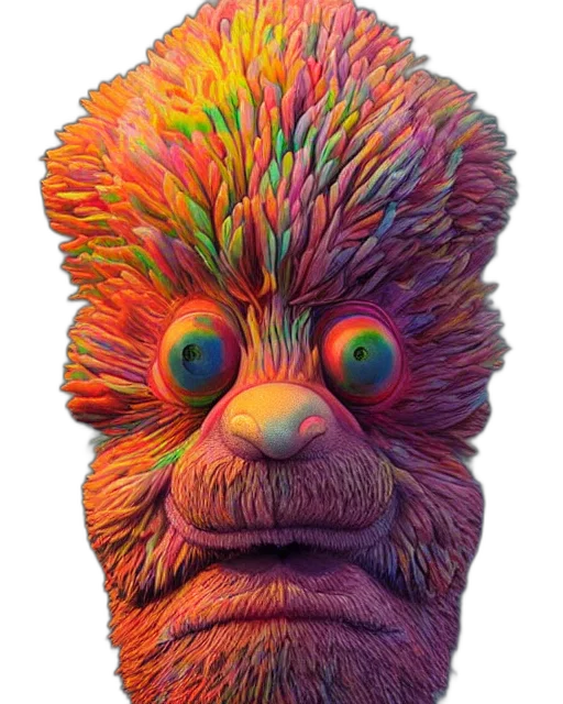 creature, face, mask, hair transparent PNG cut-out