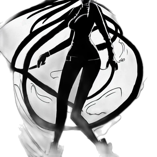 mask, staff, hair, weapon, concept art, comic book art, anime, fantasy art transparent PNG cut-out