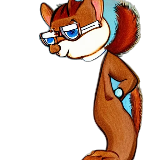 staff, animal, cartoon, concept art, watercolor, comic book art, drawing, cute transparent PNG cut-out