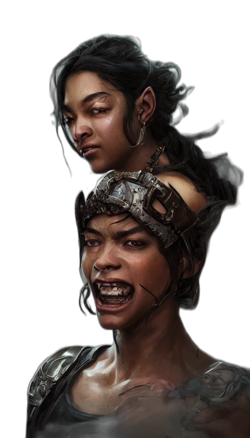 face, crown, mask, creature transparent PNG cut-out