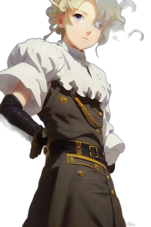 staff, crown, weapon, jacket, anime, concept art, cartoon, pixel art transparent PNG cut-out