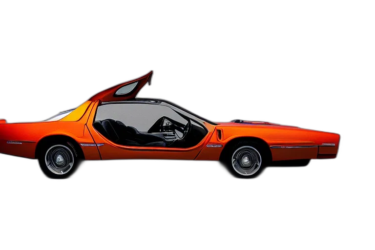 car, 3d render, concept art, photorealistic, designed, giorgetto, giugiaro, stylized transparent PNG cut-out