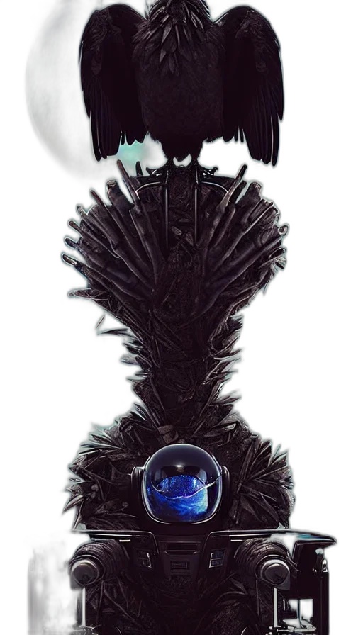 crown, jewelry, robot, mask, concept art, fantasy art, 3d render, pixel art transparent PNG cut-out