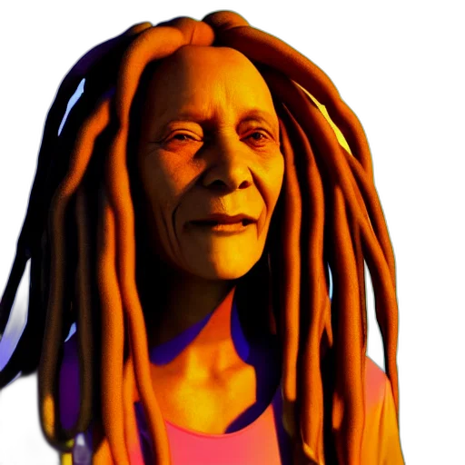 face, mask, hair, 3d render transparent PNG cut-out