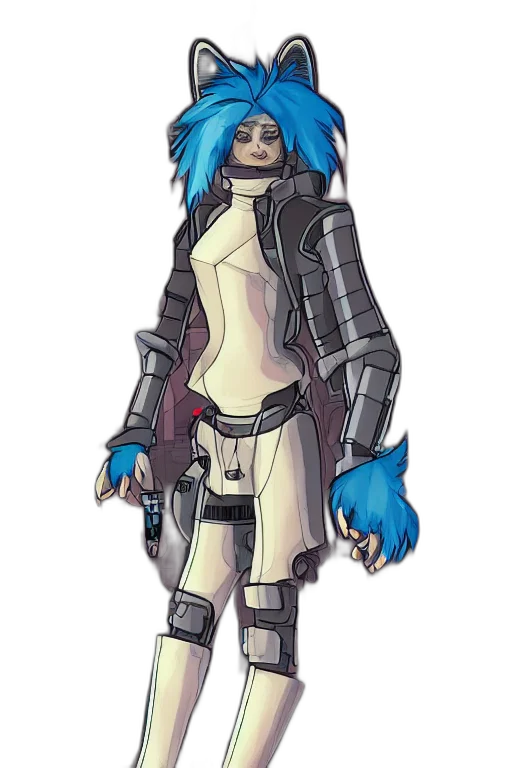 staff, jacket, concept art, fantasy art, cyberpunk, pixel art, blue, monochrome transparent PNG cut-out