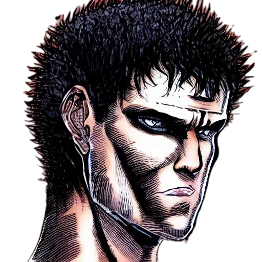 face, mask, hair, comic book art transparent PNG cut-out