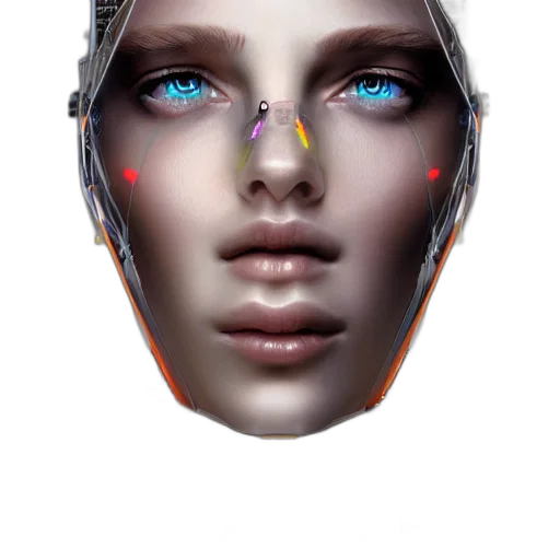robot, face, mask, jewelry transparent PNG cut-out