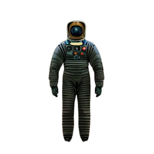 robot, staff, jacket, mask, concept art, 3d render, pixel art, outer space transparent PNG cut-out