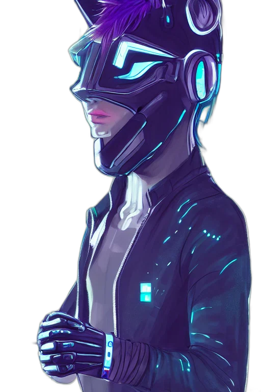 mask, robot, jacket, face transparent PNG cut-out