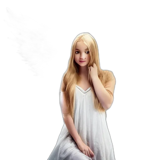 dress, dragon, creature, hair, fantasy art, photorealistic, concept art, 3d render transparent PNG cut-out