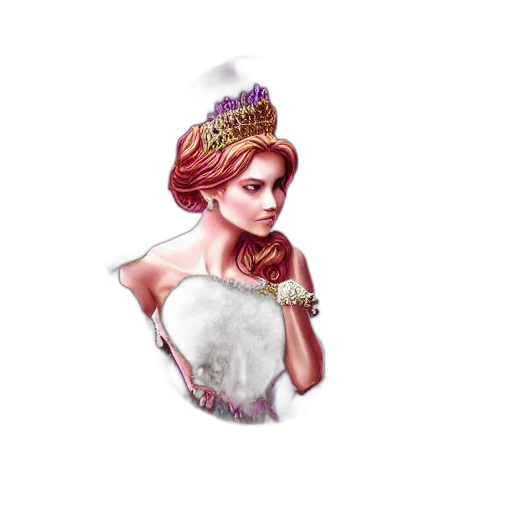 crown, hat, jewelry, dress, pixel art, fantasy art, concept art, photorealistic transparent PNG cut-out
