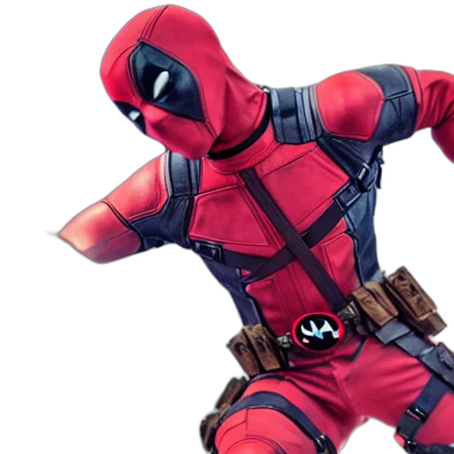3d render, cinematic, shot, deadpool transparent PNG cut-out