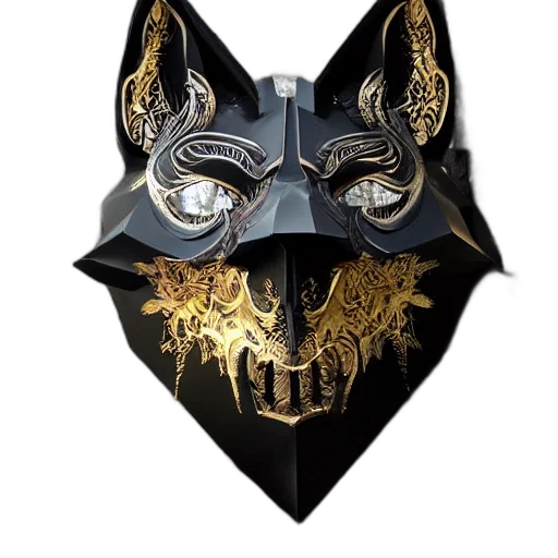 mask, fantasy art, concept art, 3d render transparent PNG cut-out