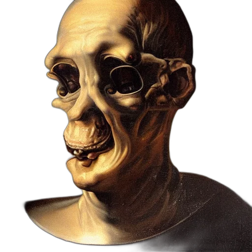 mask, face, robot, creature, photorealistic, concept art, 3d render, oil painting transparent PNG cut-out