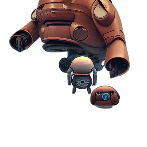 robot, weapon, creature, staff, concept art, 3d render, pixel art, fantasy art transparent PNG cut-out