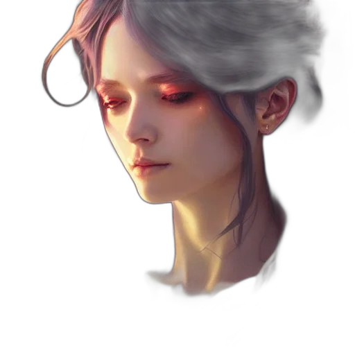 face, crown, mask, robot, concept art, fantasy art, cyberpunk, watercolor transparent PNG cut-out
