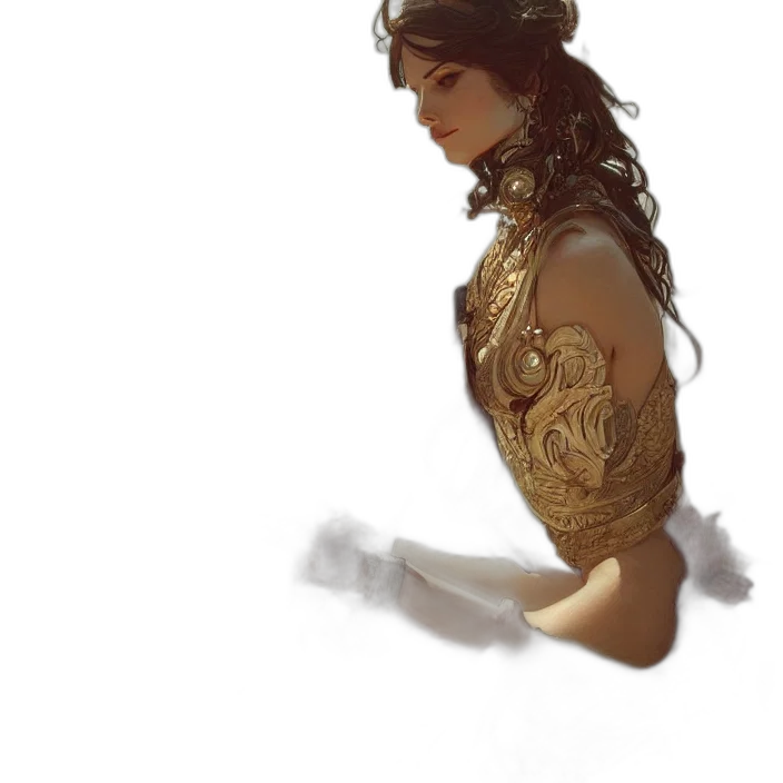 dress, jewelry, crown, mask, photorealistic, concept art, fantasy art, oil painting transparent PNG cut-out