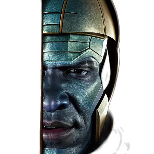 face, mask, robot, comic book art, concept art, photorealistic, fantasy art, blue transparent PNG cut-out