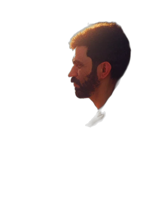 face, mask, hair, staff transparent PNG cut-out