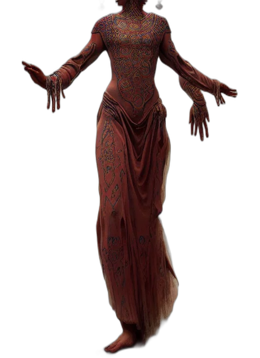 dress, creature, concept art, 3d render, fantasy art, marana, slavic, goddess transparent PNG cut-out