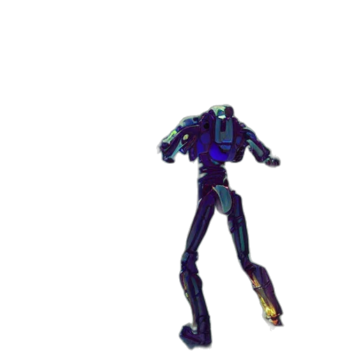 robot, staff, weapon, creature transparent PNG cut-out