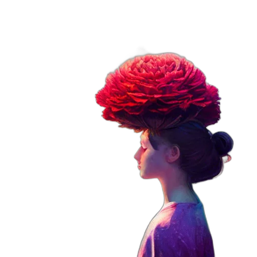 hat, crown, flower, hair transparent PNG cut-out