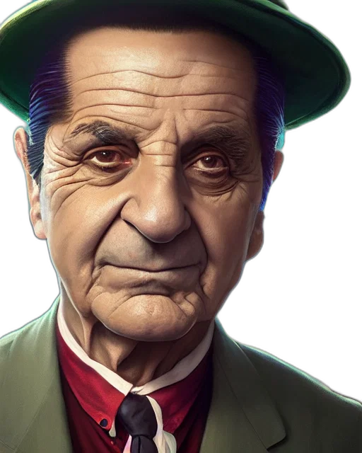 face, hat, staff, photorealistic, concept art, 3d render, comic book art, highly transparent PNG cut-out