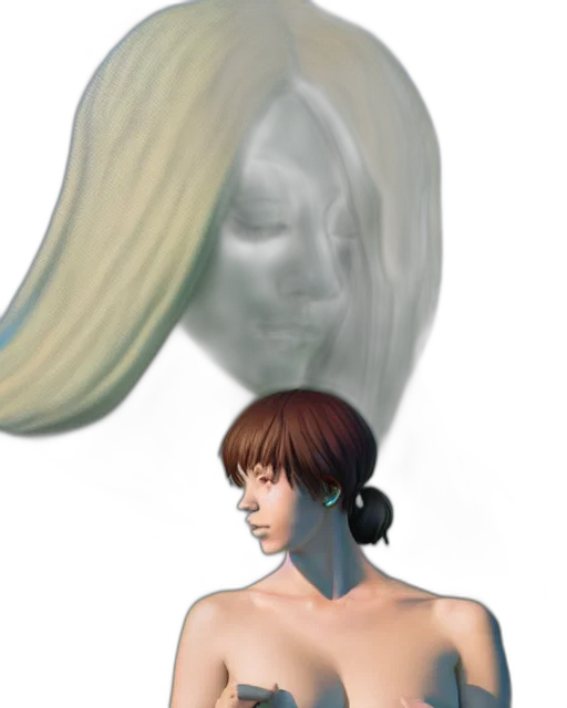 hair, face, mask, creature transparent PNG cut-out