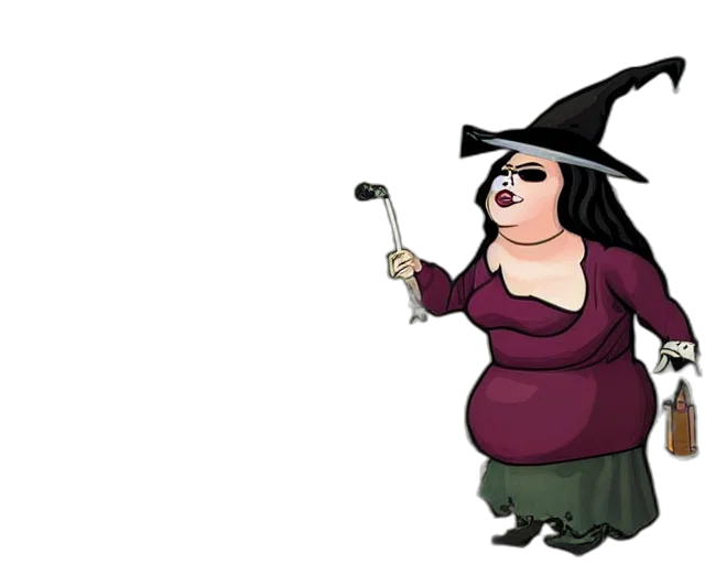 dress, staff, hat, concept art transparent PNG cut-out