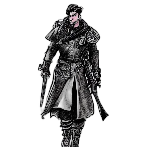sword, jacket, staff, concept art transparent PNG cut-out
