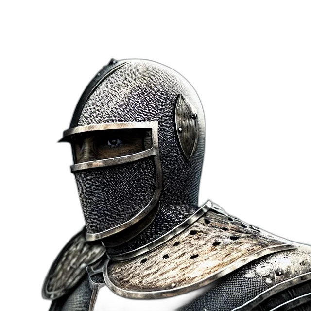 mask, sword, face, robot, 3d render, concept art, photorealistic, fantasy art transparent PNG cut-out