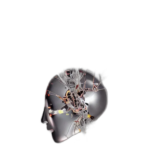 crown, mask, hair, jewelry, 3d render, photorealistic, concept art, cyberpunk transparent PNG cut-out