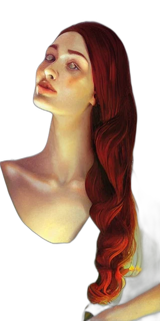 hair, crown, face, jewelry, photorealistic, oil painting, watercolor, fantasy art transparent PNG cut-out