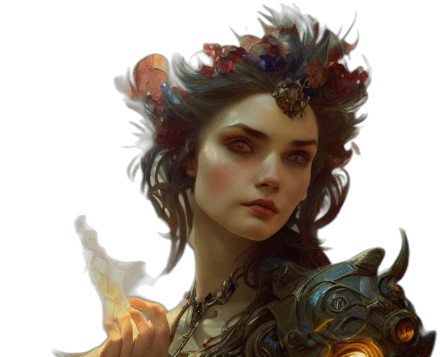 crown, face, fantasy art, concept art transparent PNG cut-out