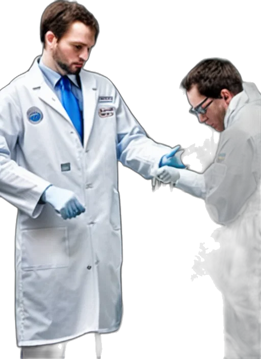 staff, chromatograph, beats, man, white, coat transparent PNG cut-out