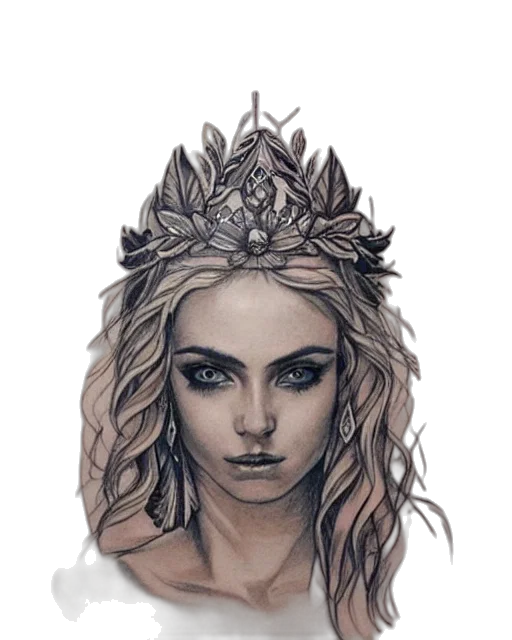 crown, face, jewelry, mask, fantasy art, watercolor, concept art, photorealistic transparent PNG cut-out