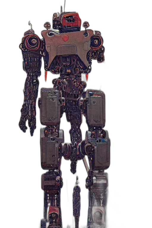 robot, staff, weapon, creature transparent PNG cut-out