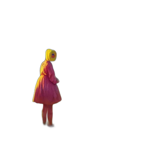 dress, robot, staff, hair transparent PNG cut-out
